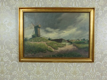 Oil on Canvas – Landscape with a Windmill