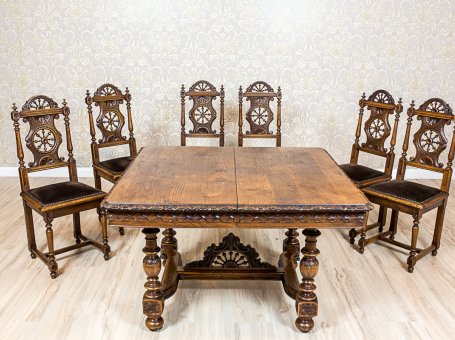 Brittany Table with Chairs, Circa 1890