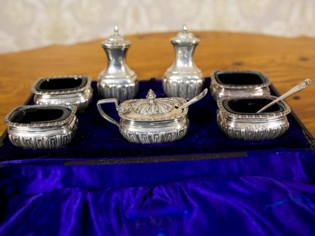 English Silver Set from the 19th c.
