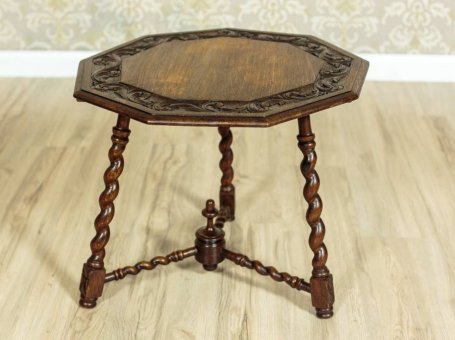 English Oak Small Table, Circa 1880