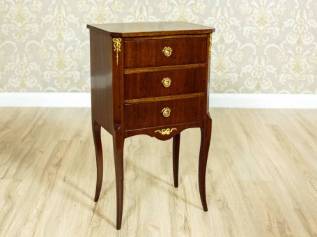 Mahogany Dresser with Brass Ornaments, the 2nd Half of the 20th century