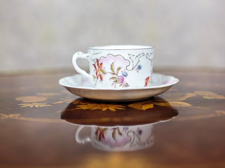 A Porcelain Cup with a Saucer