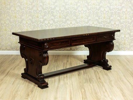 Massive, Neo-Renaissance Desk