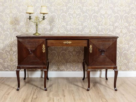 Oaken Desk, Circa 1940, After Renovation