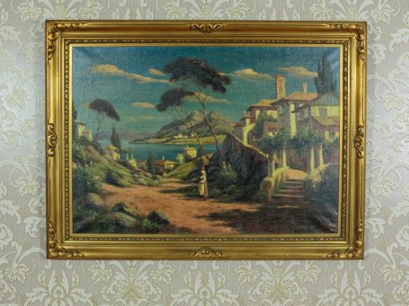 Italian Landscape - Oil on Canvas