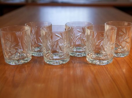 Set of 6 320 ml Crystal Whiskey Lowball Glasses