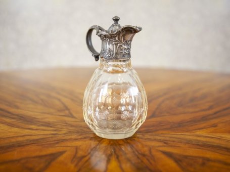 English Crystal Pitcher with Handle from the Turn of the Centuries