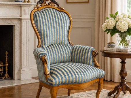 Late 19th Century Rococo Revival Walnut Armchair