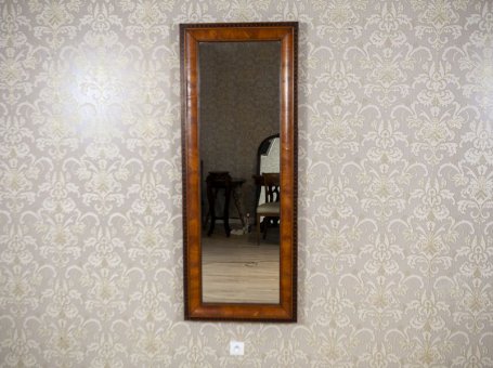 Mirror in Frame Veneered with Walnut