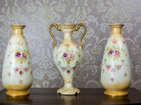 Komplet wazonów Devon Ware z lat dwudziestych