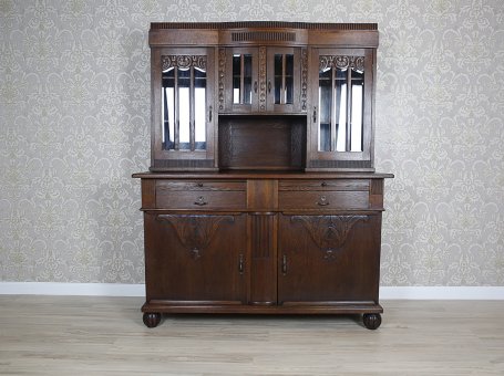 Oak, Signed Cupboard from the Interwar Period