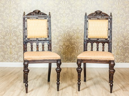 Carved, Neo-Renaissance Chairs