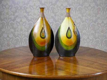 Pair of Stylized African Vases