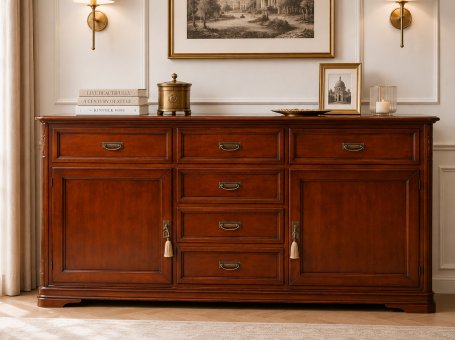 Late 20th Century Classical Mahogany Style Sideboard Cabinet