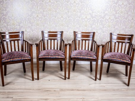Four 20th-Century Oak Armchairs