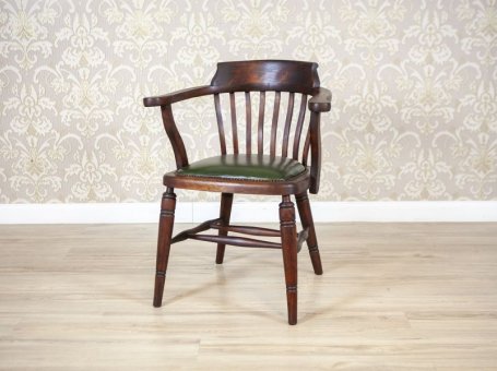 Przedwojenny fotel z drewna bukowego