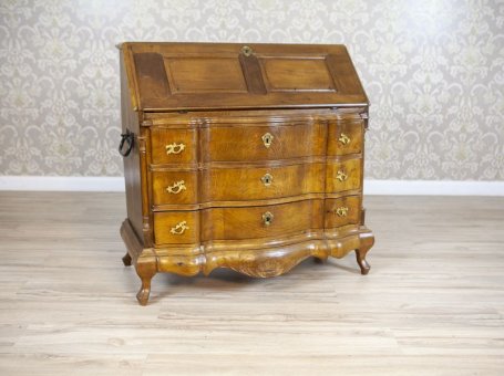 Oak Writing Desk of the Baroque Forms, ca. 1890 AFTER RENOVATION