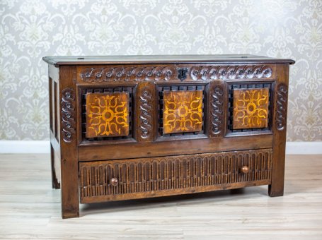 19th-Century Neo-Renaissance Oak Chest