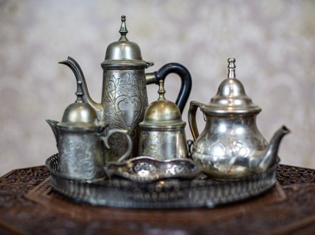 Silver-Plated Coffee Set with Tray