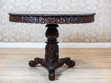 Decorative Rosewood Table from the Turn of the Centuries