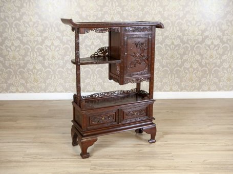 19th-Century Japanese Cabinet Made of Exotic Wood