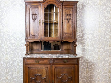 Francuski, dębowy kredens z przełomu XIX/XX w