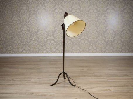 Metal Floor Lamp from the Early 20th Century with Adjustable Head