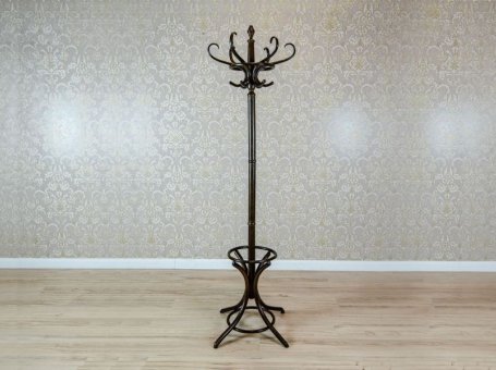 Beech Standing Coat Rack in Thonet Style