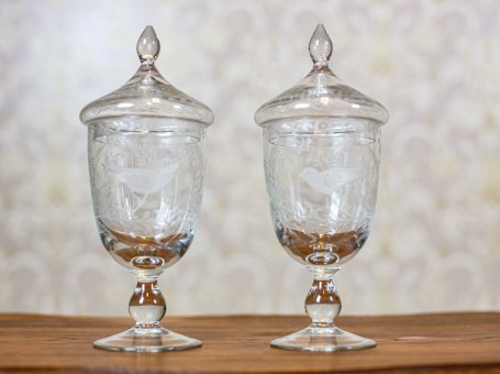 Pair of 19th-Century Hand-Cut Cups