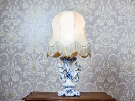 Fajansowa lampa stołowa z Delft'u