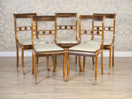 Set of 19th-Century English Chairs in Sheraton Style