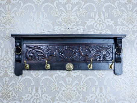 Oak Coat Rack with a Depiction of Saint Anthony of Padua