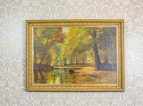 Autumnal Landscape, an Oil Painting Signed by  A. Johansen