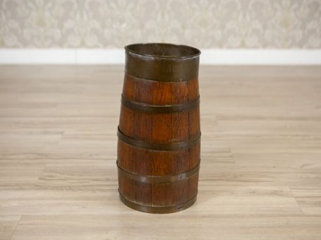 Oak Barrel Umbrella Stand from the Early 20th Century