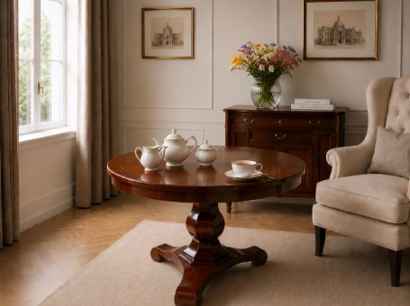 Round Mahogany Table