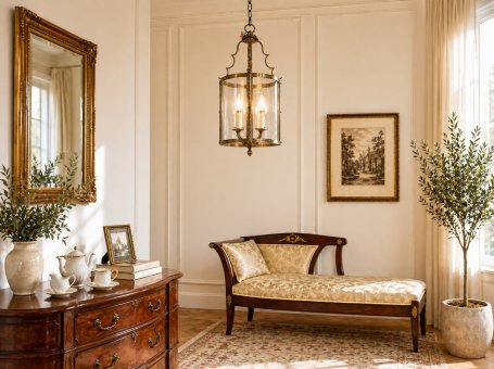 Lampa wisząca z połowy XX wieku