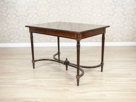 Ornate Walnut Dining Table from the Mid. 20th Century in the English Style