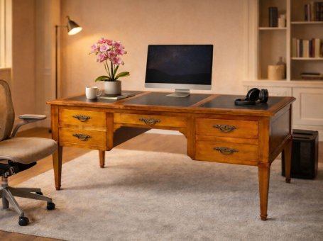 Okazałe przedwojenne biurko