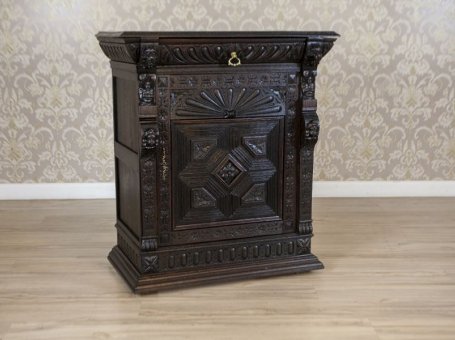 Eclectic Breton-Style Oak Sideboard from the late 19th Century