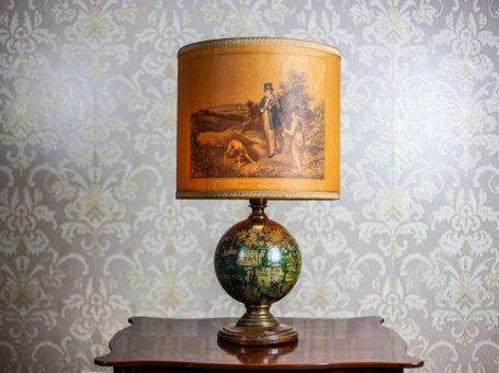 19th-Century Lamp with the Motif of the Planet