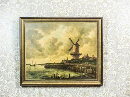 Oleograph with the Dutch Landscape
