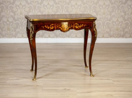 19th-Century Inlaid Card Table