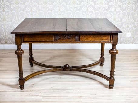 Oak Dining Table from the Turn of the 19th and 20th Centuries