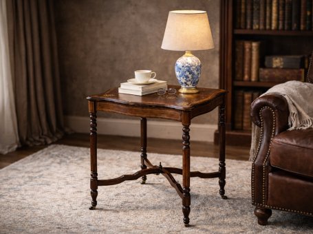 Intarsjowany stolik kawowy z XIX w