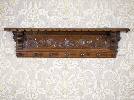 Oak Coat Rack from the Early 20th Century