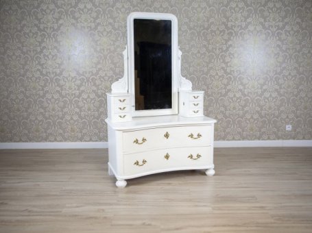 Two-Piece Dresser with Tilt Mirror Circa 1900