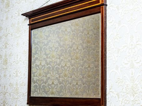 19th-Century Mirror in a Mahogany Frame