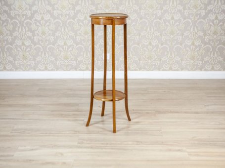 Mahoniowy stolik/kwietnik z XX wieku