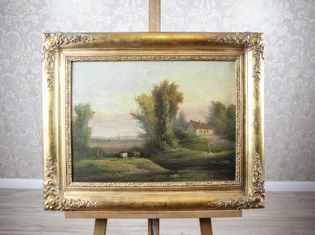 XIX-wieczny obraz olejny na płótnie