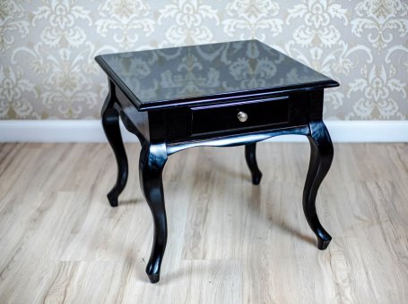 Black Side Table / Night Stand from the Early 20th Century